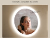 Runde baderomsspeil med LED-belysning 60 cm med Dual color, Berøringsbryter, Oppvarmingsmatte #5