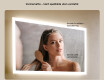 Rektangulært LED-baderomsspeil 80x60 cm med Dual color, Berøringsbryter, Oppvarmingsmatte #5