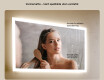 Rektangulært baderomsspeil med LED-belysning 100x70 cm med Dual color, Berøringsbryter, Oppvarmingsmatte #5