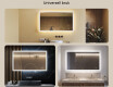 Rektangulært LED-opplyst baderomsspeil 120x70 cm med Dual color, Berøringsbryter, Oppvarmingsmatte #2