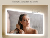 Rektangulært LED-opplyst baderomsspeil 120x70 cm med Dual color, Berøringsbryter, Oppvarmingsmatte #5