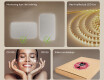 Rektangulært baderomsspeil med LED-belysning 80x60/60x80 cm, to farger, berøringsbryter, varmematte #5