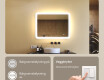 Avrundet baderomsspeil med LED-belysning, 80×60 cm, tofarget, berøringsbryter, varmematte #4