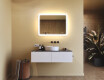 Avrundet baderomsspeil med LED-belysning, 80×60 cm, tofarget, berøringsbryter, varmematte #9