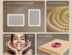 Avrundet baderomsspeil med LED‑belysning, 100×70 cm, tofarget, berøringsbryter, varmematte #6