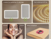 Avrundet baderomsspeil med LED‑belysning, 120×70 cm, tofarget, berøringsbryter, varmematte #6