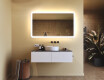 Avrundet baderomsspeil med LED‑belysning, 120×70 cm, tofarget, berøringsbryter, varmematte #9