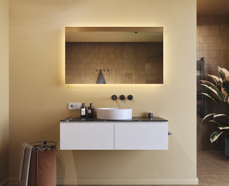 Opplyst baderomsspeil 60x80/80x60 cm med nøytral lysfarge 4500K #7