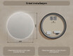 Rundt opplyst baderomsspeil 60 cm med nøytral lysfarge 4500K #6