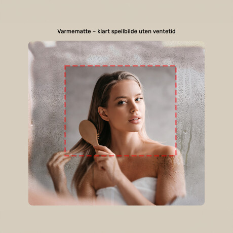 Uregelmessig LED-speil i en gullfarget aluminiumsramme #6