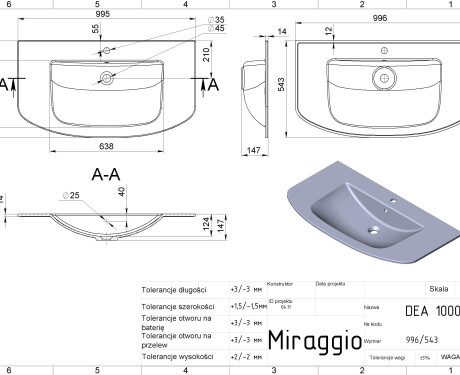 Vask DEA 1000 MIRASOFT