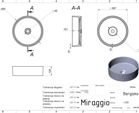 Vask BERGAMO MATT