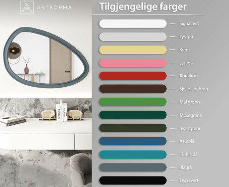 Asymmetrisk speil med dekorativ MDF-ramme L304 #3
