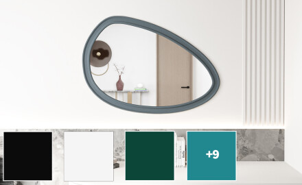 Asymmetrisk speil med dekorativ MDF-ramme L304