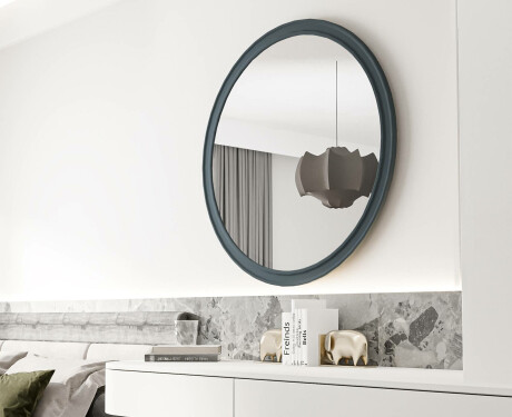 Rundt speil med MDF-finish L300