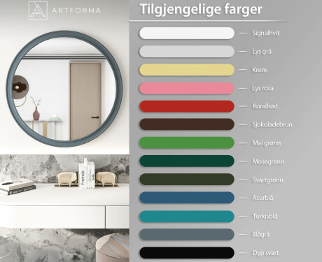 Rundt speil med MDF-finish L300 #3