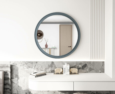 Rundt speil med MDF-finish L300 #8