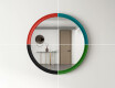 Rundt speil med MDF-finish L300 #9