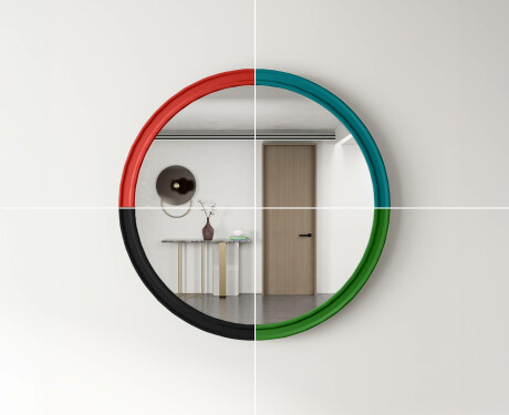Rundt speil med MDF-finish L300 #9