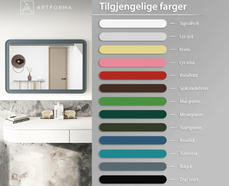 Avrundet speil med MDF-ramme L299 #3