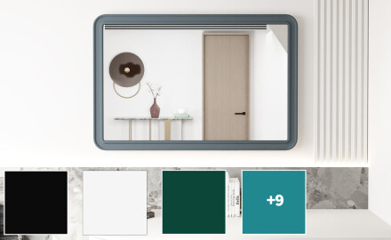 Avrundet speil med MDF-ramme L299