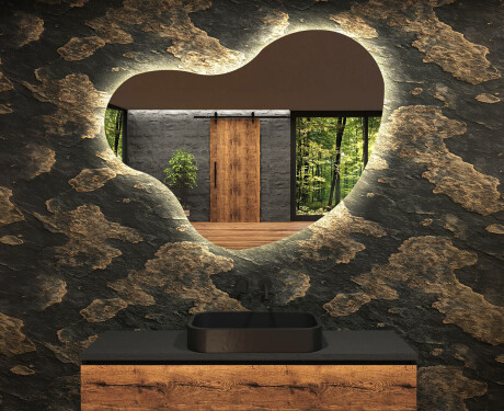 LED-badsspeil med uregelmessig form N221