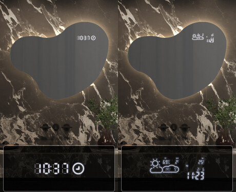 LED-badsspeil med uregelmessig form N221 #7