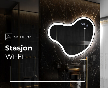 LED-badsspeil med uregelmessig form N222 #6