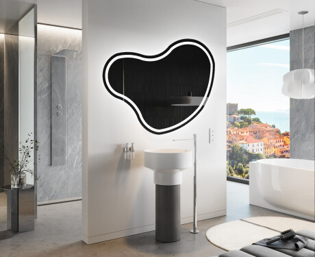 LED-badsspeil med uregelmessig form N223 #9