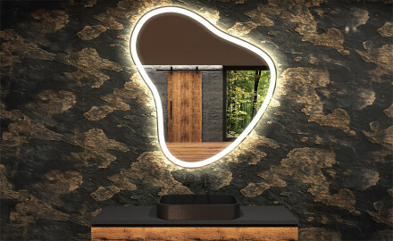 LED-badsspeil med uregelmessig form V222