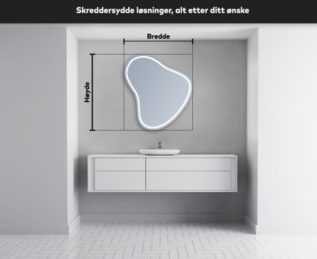 LED-badsspeil med uregelmessig form V223 #4