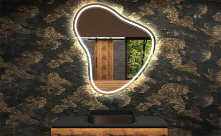 LED-badsspeil med uregelmessig form V223