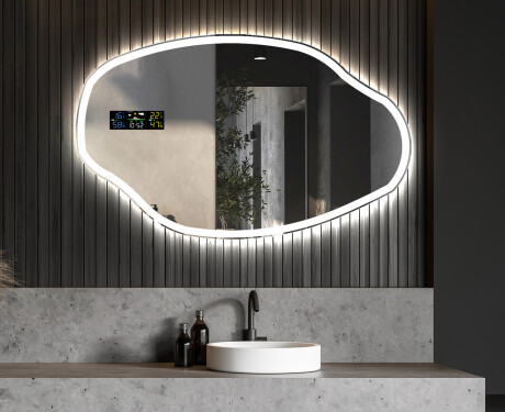 Dekorativt speil med LED lys O222 #6