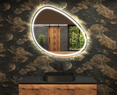 LED-badsspeil med uregelmessig form H222