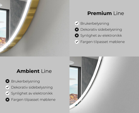 LED-badsspeil med uregelmessig form H222 #2