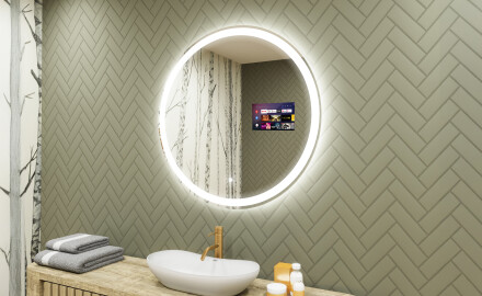Rundt Speil Til Bad Med Lys L76 90cm - SmartScreen, DualColor