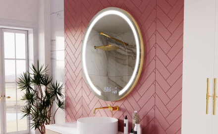 Rundt Speil Til Bad Med Lys L96