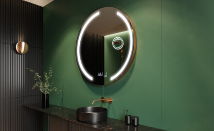 Rundt Speil Til Bad Med Lys L97