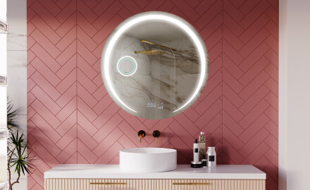 Rundt Speil Til Bad Med Lys L98