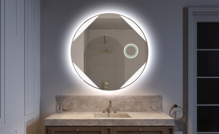 Rundt Speil Til Bad Med Lys L114