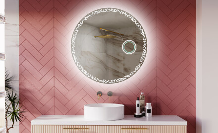 Rundt Speil Til Bad Med Lys L115