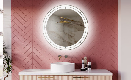 Rundt Speil Til Bad Med Lys L122