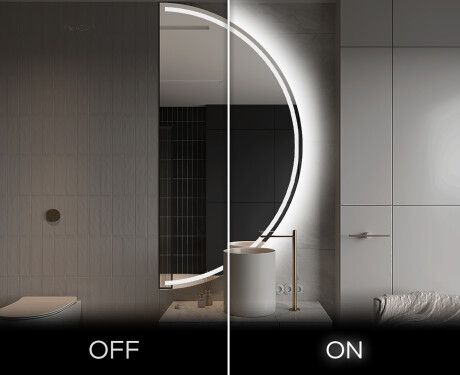 Elegant LED Halvmåne Speil - For Bad A223 #3