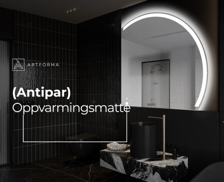 Elegant LED Halvmåne Speil - For Bad Q222 #9