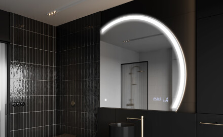 Elegant LED Halvmåne Speil - For Bad Q222