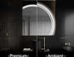 Elegant LED Halvmåne Speil - For Bad Q223