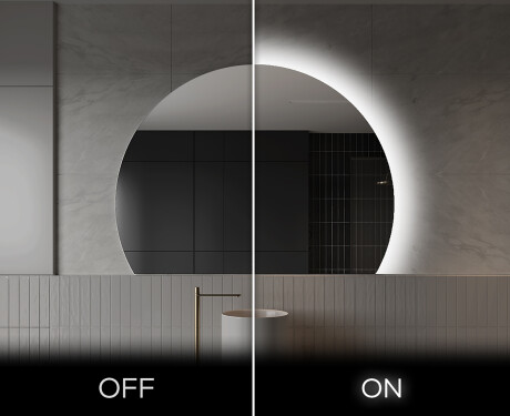 Elegant LED Halvmåne Speil - For Bad W221 #3