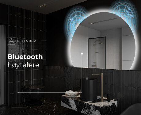 Elegant LED Halvmåne Speil - For Bad W221 #6