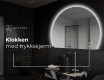Elegant LED Halvmåne Speil - For Bad W221 #8