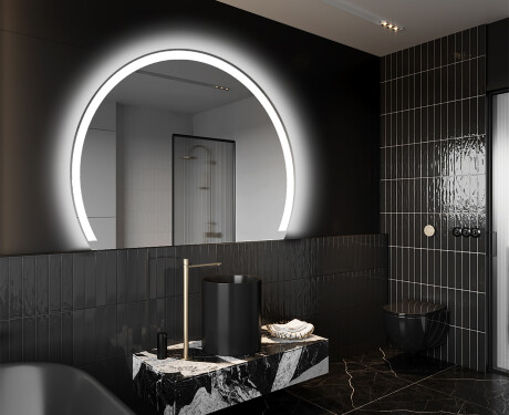 Elegant LED Halvmåne Speil - For Bad W222